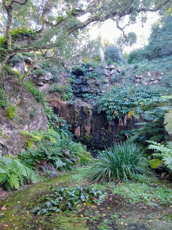 Waterfall of Beckford Palace of Monserrate Sintra