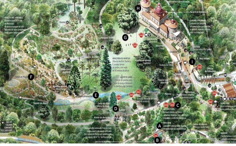 Map Palace of Monserrate Sintra